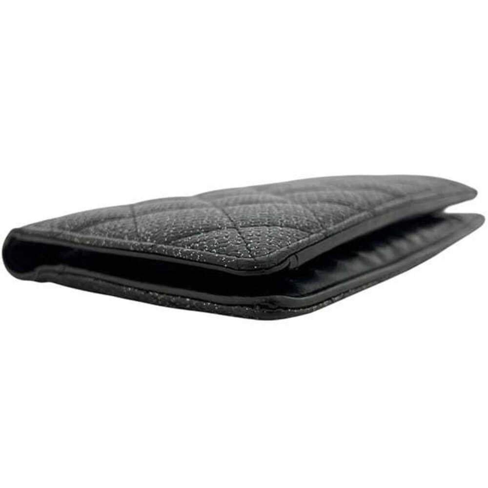 CHANEL Black Caviar Leather Logo Wallet - Picture 10 of 11